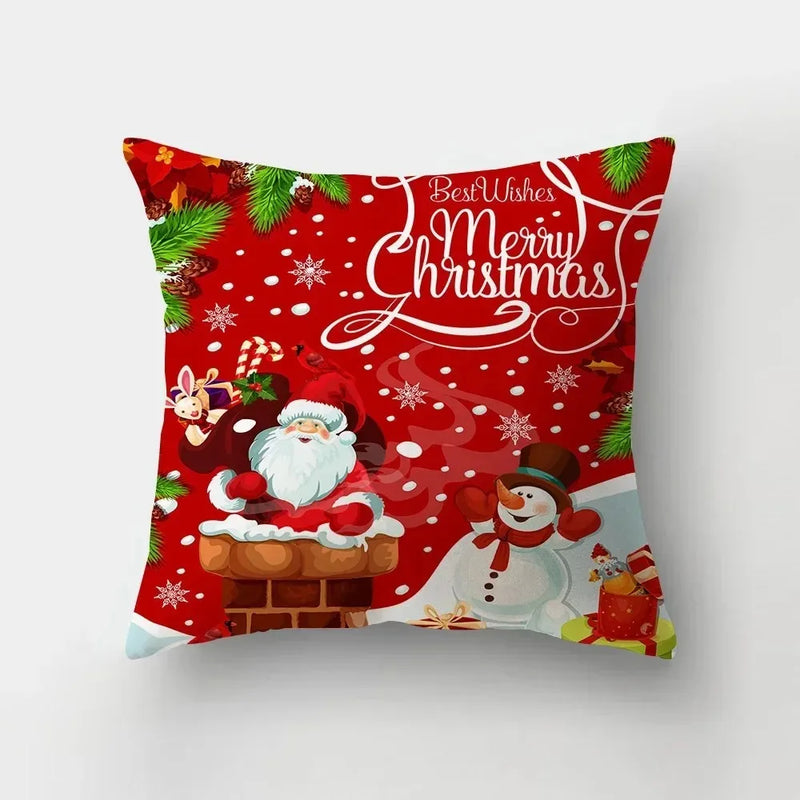 Merry Christmas Santa Claus Pillowcase by Axyaa: Festive Home Decor Gift