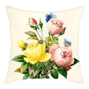 Axyaa Pink & White Flower Pattern Pillow Cover 45*45cm