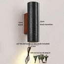 Axyaa Black Stone LED Wall Lamp for Modern Living Room Bedroom Lighting