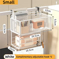 Axyaa Double Basket Mail Organizer with Key Hooks for Entryway/Home/Office