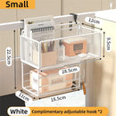 Axyaa Double Basket Mail Organizer with Key Hooks for Entryway/Home/Office
