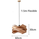 Axyaa Modern Wood Color Bar LED Pendant Lights for Indoor Dining Room