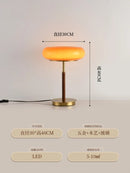 Axyaa Gold Lustre Wood Table Lamp LED for Bedroom Living Room Bar