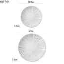 Axyaa Round Shallow Plate Ceramic Tableware Dessert Snack Sushi Salad Plate
