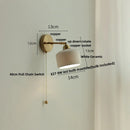 Axyaa Nordic Ceramic LED Wall Light with Pull Chain Switch