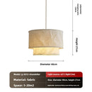 Axyaa Zen Linen Chandelier - Japanese Retro Chinese Style Lamp