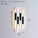 Axyaa Modern Minimalist Wall Lamp in Black & White Aluminium, 3000K LED Lighting