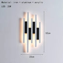 Axyaa Modern Minimalist Wall Lamp Black White Aluminium 3000K for Foyer Bedroom Bathroom