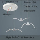 Axyaa Nordic Seagull Chandelier: Resin Brokis Night Birds Pendant Lamp