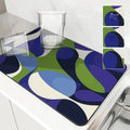 Axyaa Geometric Color Diatom Kitchen Drain Pads - Set of 4