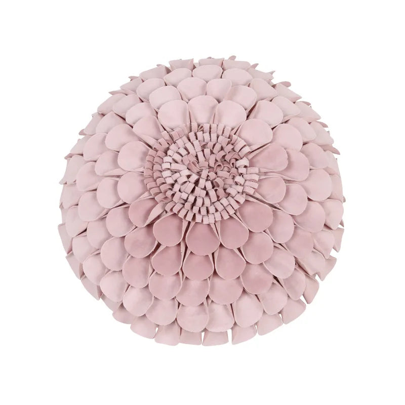 Axyaa 3D Sunflower Velvet Cushion Cover: Handmade Small Daisy Flower Throw Pillow