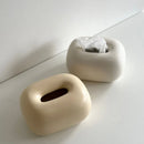 Axyaa Ceramic Tissue Box: Minimalist Bedside Table Decor & Desk Decoration