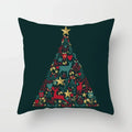 Axyaa Festive Green Christmas Polyester Bedspread Set