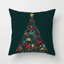 Axyaa Festive Green Christmas Polyester Bedspread Set