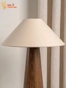 Axyaa Solid Wood Table Lamp LED E27 Modern Desk Light for Living Room & Bedroom