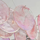 Axyaa Pink Crystal Chandelier: French Luxury Round Colorful Lighting for Villa & Living Room