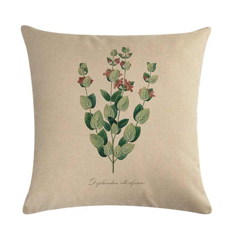 Axyaa Plant Print Embrace Pillowcase 45*45cm