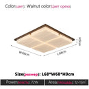 Axyaa Walnut Ceiling Light: French Retro Full Spectrum Lamp for Living Room, Bedroom, Dining Area