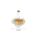 Axyaa Luxury Crystal LED Chandelier for Home Decor Lighting