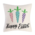 Axyaa Easter Bunny Eggs Pillow Cover - Home Decorative Throw Pillow Case