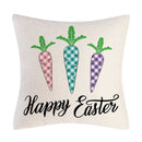 Axyaa Easter Bunny Eggs Pillow Cover - Home Decorative Throw Pillow Case
