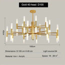 Axyaa Luxury Multi-Head Ceiling Chandelier LED Lighting Fixtures
