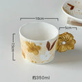 Axyaa Retro Embossed Ceramic Mark Mug for Coffee and Tea