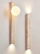 Axyaa Retro Stone Wall Lamp: Japandi Style Sconces for Living Room & Bedroom