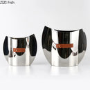 Axyaa Geometric Metal Vase for Chic Room Decor