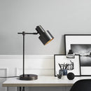 Axyaa Copper LED Table Lamp Black Brass Desk Light Simple Creative Decor
