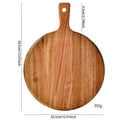 Axyaa Circular Wood Chopping Board with Handle