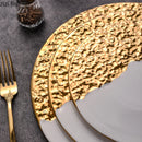 Axyaa Electroplated Ceramic Steak Plate Set