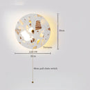 Axyaa LED Wall Lamp - Nordic Modern Design with Pull Chain Switch, Terrazzo Pattern for Living Room, Bathroom, Stair Lights