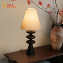 Axyaa Solid Wood Table Lamp LED E27 for Bedroom Living Room Zen Decor