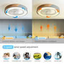 Axyaa Low Profile Wood Ceiling Fan with Remote Control for Modern Indoor Decor