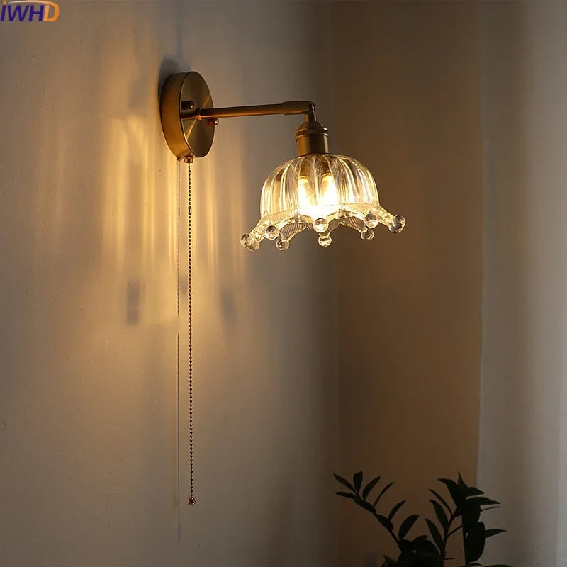 Axyaa Nordic LED Wall Lamps: Modern, Bedroom, Restaurant, Bathroom, Stair Light, Pull Chain Switch