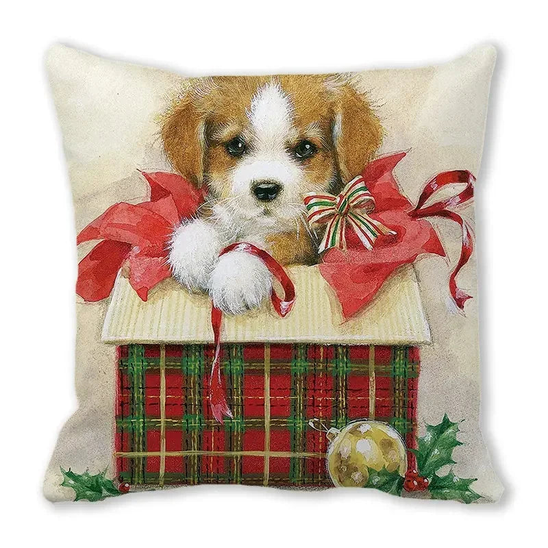 Axyaa Christmas Cat Dog 2023 Pillowcase Snowman Gift Set Decor