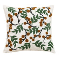 Axyaa Floral Embroidered Throw Cushion Cover Cotton Pillowcase for Living Room Sofa.