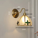 Axyaa Glass Brass Wall Sconce Light Fixture for Dining Living Bathroom Mirror