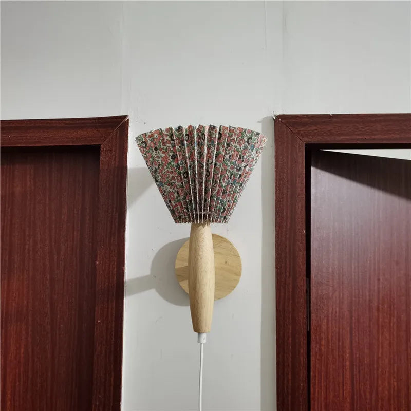 E27 Wooden Wall Lamp Petal Design Nordic Style Axyaa Branded Balcony Light