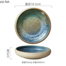 Axyaa Japanese Style Soup Salad Sashimi Plate Set Kitchen Tableware Pottery