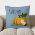 Axyaa Autumn Pumpkin & Candles Pillow Cover - Sofa, Bedroom, Car Decor