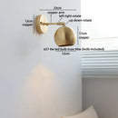 Modern Axyaa Bedside LED Wall Lamps, Swing Arm E27 Bulb, Gold Copper Finish
