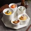 Axyaa Solid Color Ceramic Dinner Plates for Hotel & Restaurant Tableware
