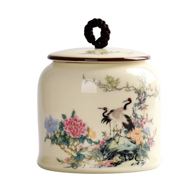 Axya Vintage Ceramic Tea Caddy Storage Jar Set