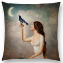Axyaa Elegant Swan Moon Night Cushion Cover 45*45cm
