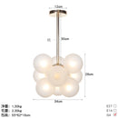 Axyaa Glass Bubble Chandelier Pendant Lamp for Living Room Dining Room Kitchen Island