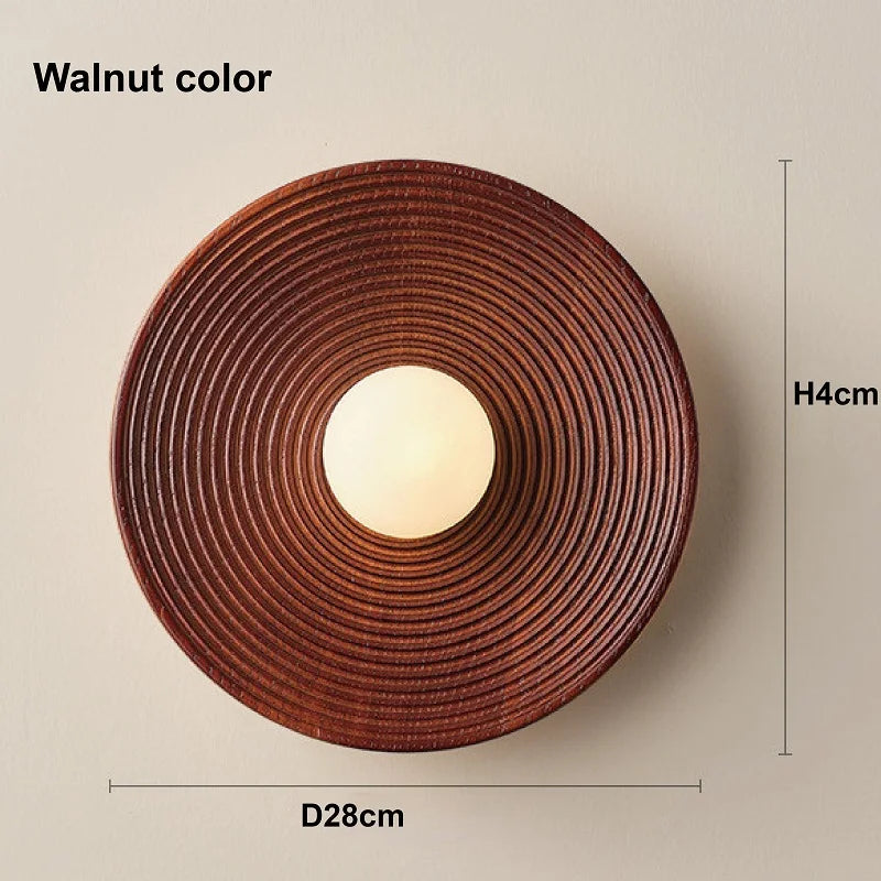 Axyaa Retro Solid Wood Wall Lamp for Bedroom, Staircase, Corridor, Aisle