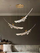 Axya Luxury Copper Chandelier: Modern Italian Designer Light for Restaurant and Bar
