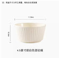 Axyaa Ceramic Rice Bowl Set - Vertical Pattern Tableware - 4pcs Bowl Home